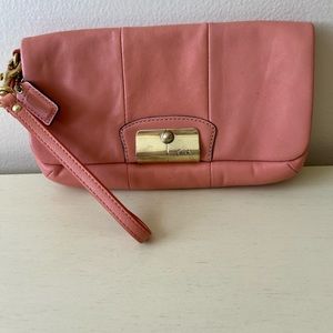 Coach Soft Leather Wristlet or Clutch Bag.